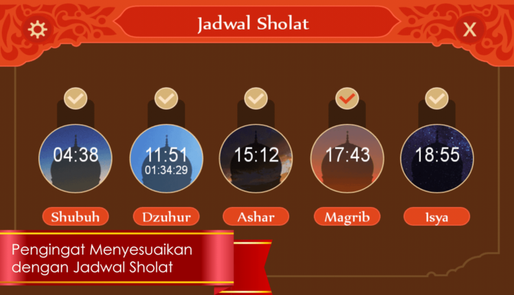 Jadwal Sholat Bulan Puasa